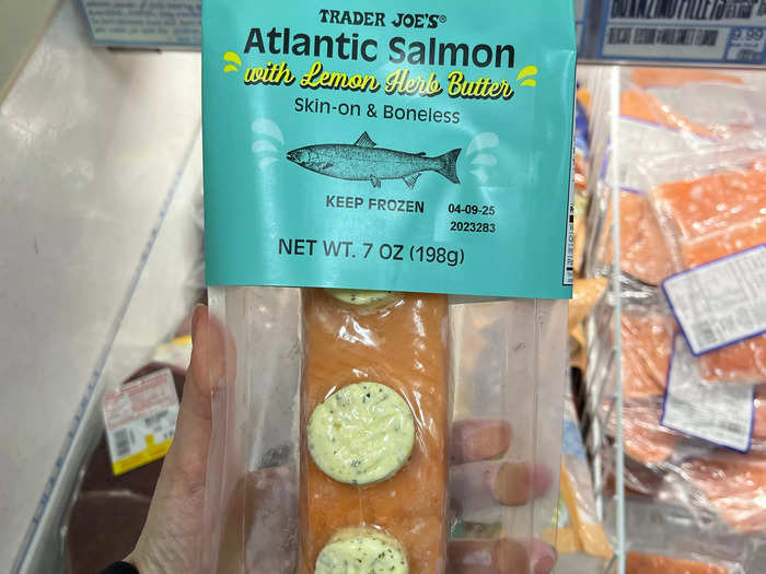 Atlantic salmon with lemon-herb butter: $5.99