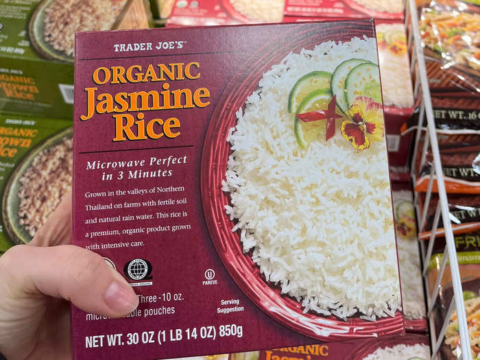 Organic jasmine rice: $4.49