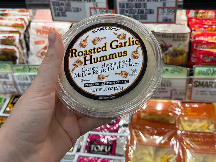 Roasted garlic hummus: $2.29