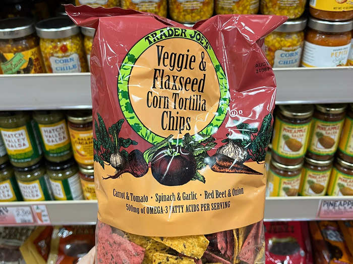 Veggie and flaxseed corn tortilla chips: $2.99