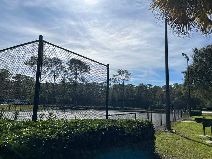 Playing pickleball is a great way to start the day. 