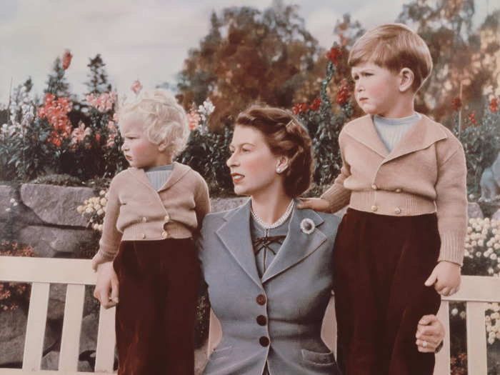Queen Elizabeth still found quiet moments to spend with her children amid her busy schedule.
