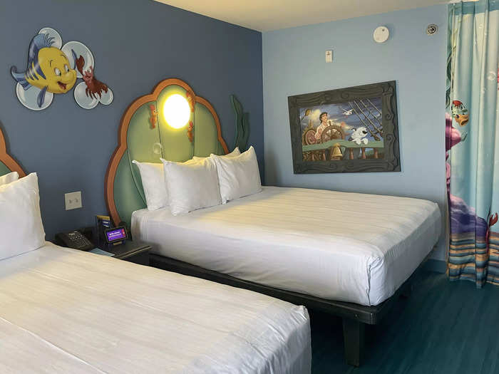 The "Little Mermaid" rooms are colorful and whimsical.