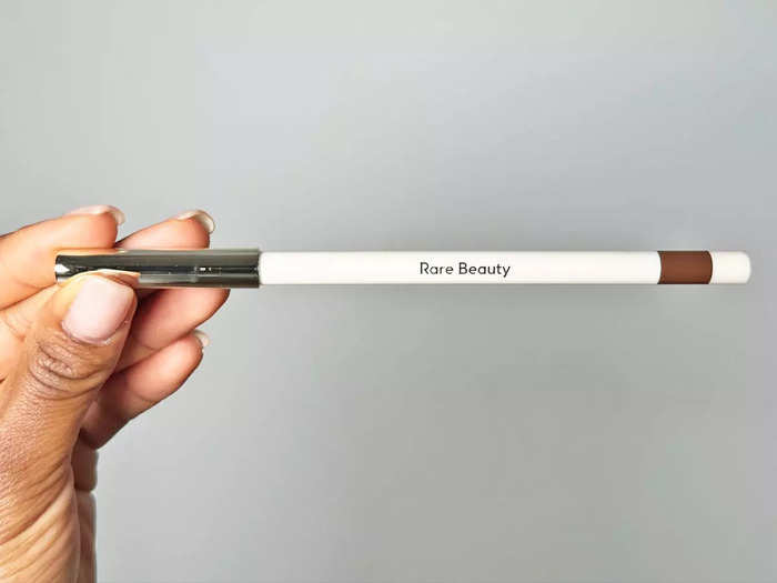 The Rare Beauty Kind Words lip liner has a creamy formula that glides on easily.