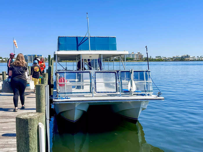 We boarded the ferry and prepared for the short ride to Shell Island.