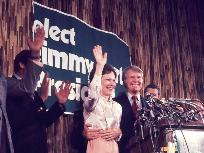 1976: During the 1976 presidential election, Rosalynn traveled the country to campaign for her husband.