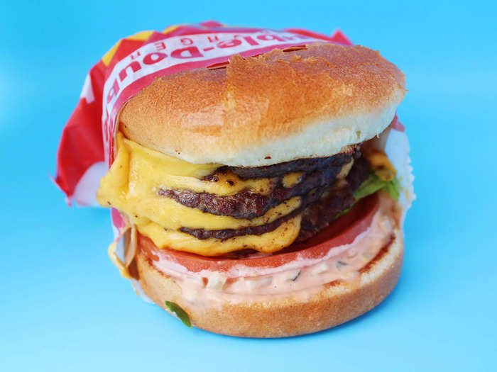 The 4x4 is the largest burger at In-N-Out and is part of the chain