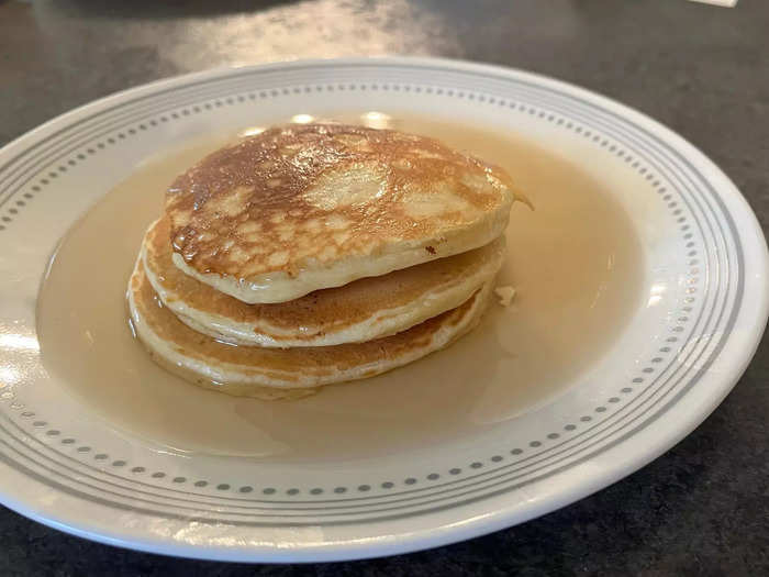 Keeping pancakes in the freezer makes them easy to grab throughout the week.