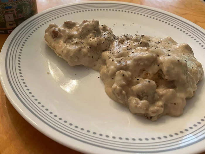 Biscuits and gravy is a great weekend treat.