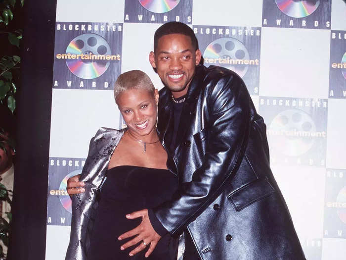 They continued to share a similar style while Pinkett Smith was pregnant with their son Jaden Smith in 1998.