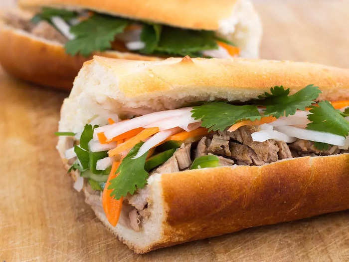 Or, use a slow cooker to make tender pulled pork for a banh mi sandwich. 