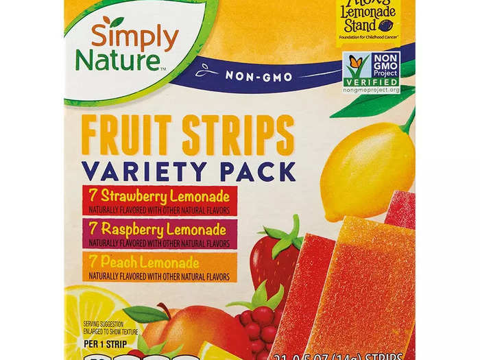 Simply Nature fruit strips are a convenient snack to keep on hand.