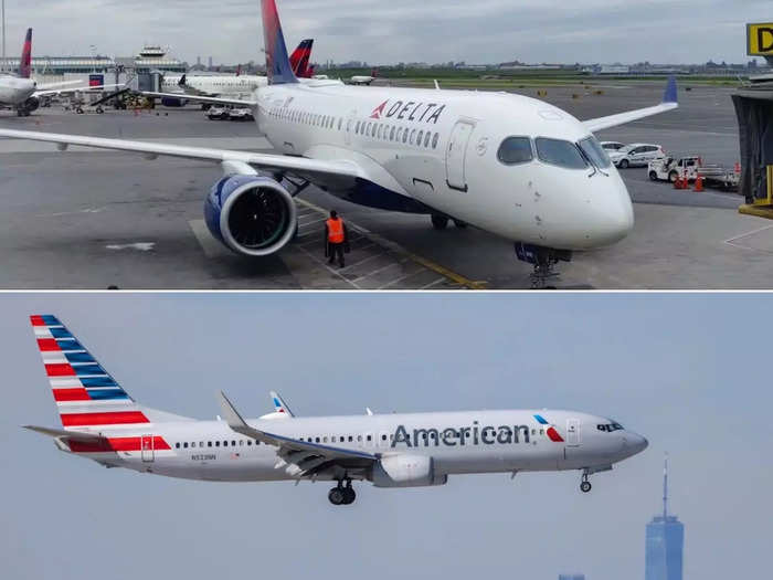 The Delta outbound was on an Airbus A220, while the American return was on a Boeing 737-800.