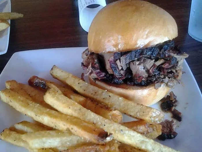 TEXAS: A brisket sandwich