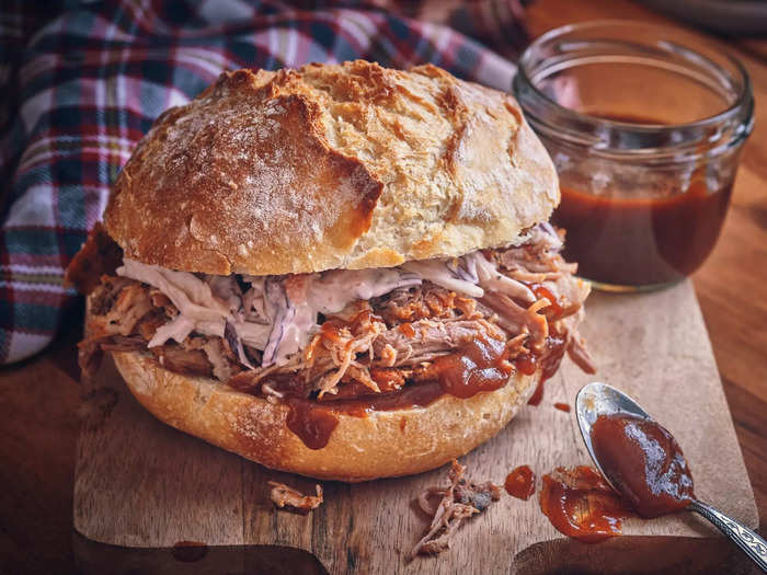 NORTH CAROLINA: A pulled-pork sandwich