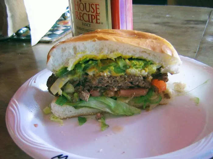 NEW MEXICO: A green chile cheeseburger