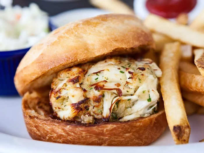 MARYLAND: A crab-cake sandwich