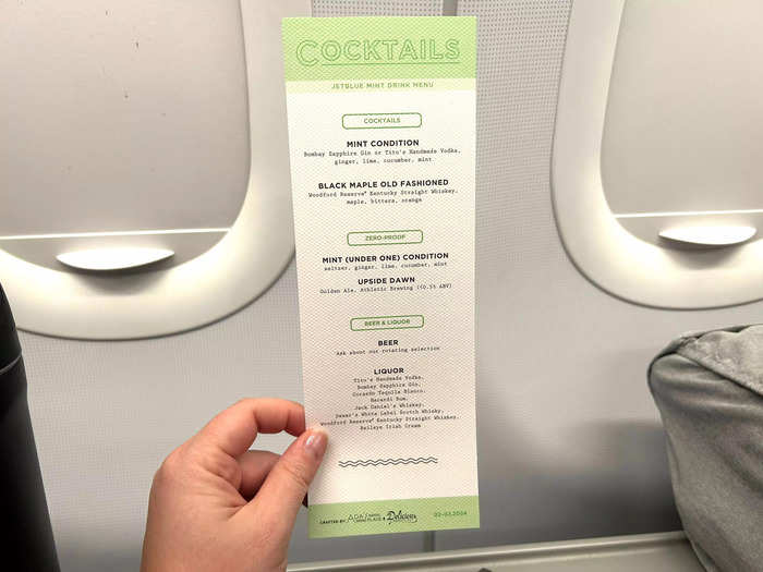 I was able to order a drink before takeoff. 