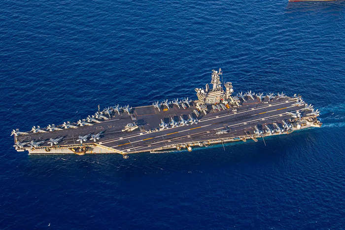 The US Navy carrier strike group fighting off Houthi missiles is ...