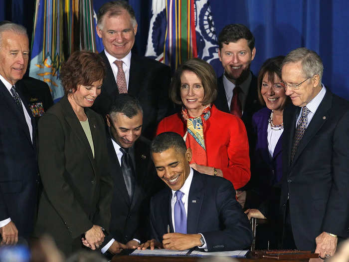 In 2010, President Barack Obama signed legislation repealing "don