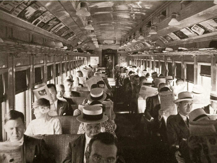 Train travel in the 1920s was often comfortable and glamorous compared to the cramped cars that many commuters know today.