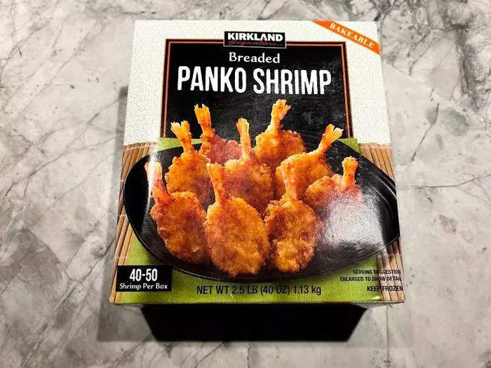 The Kirkland Signature breaded panko shrimp was the most expensive item I purchased.