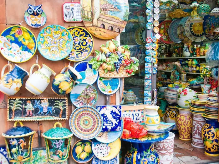 Head to Vietri sul Mare for colorful ceramics and beautiful beaches.