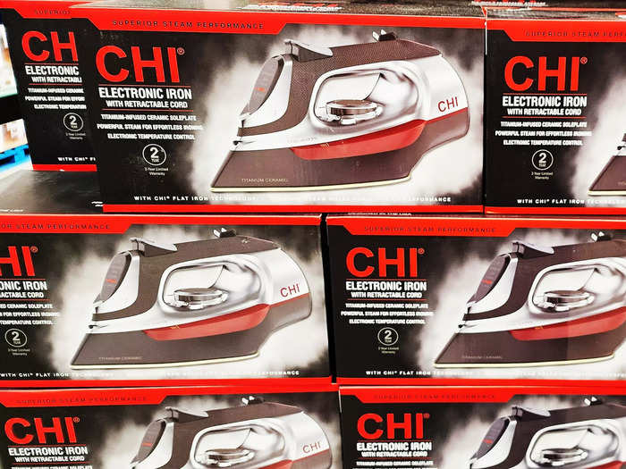 Take care of fabric with the CHI electronic clothing iron with a retractable cord.