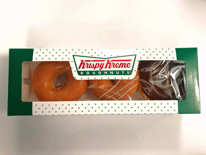 The Krispy Kreme glazed doughnut was light, airy, and straight-up delicious.