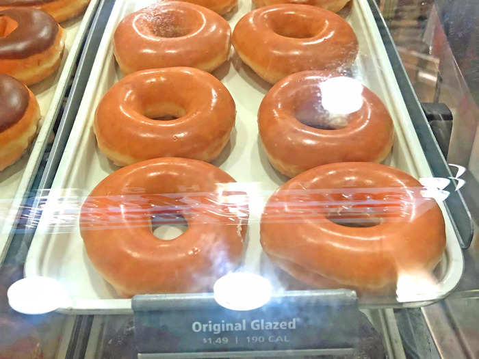 I selected an original glazed, which was $1.49 at the time.