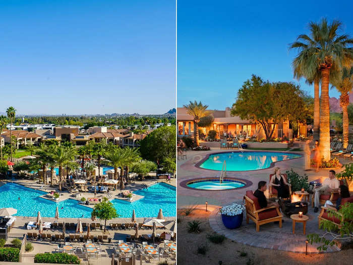 I spotted the first sign of luxury while booking hotel stays. The wealthy enclave has some of the best resorts in Arizona.