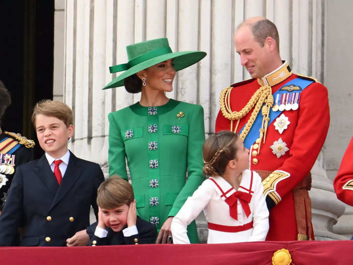 Louis was photographed covering his ears again at the 2023 Trooping the Colour, though he didn