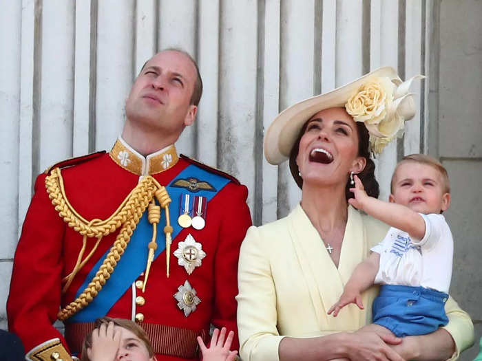 In 2019, George, Charlotte, and Prince Louis all looked cutely overwhelmed by the planes flying above them.