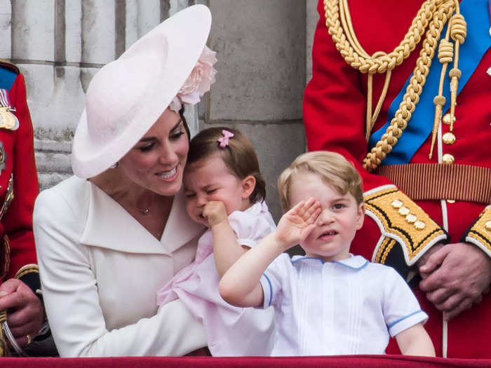 Both Charlotte and George appeared to get tired later the same day.