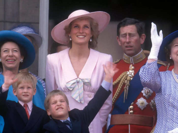 At the 1989 Trooping the Colour, Prince Harry and Prince William waved in a silly manner as they honored their grandmother.