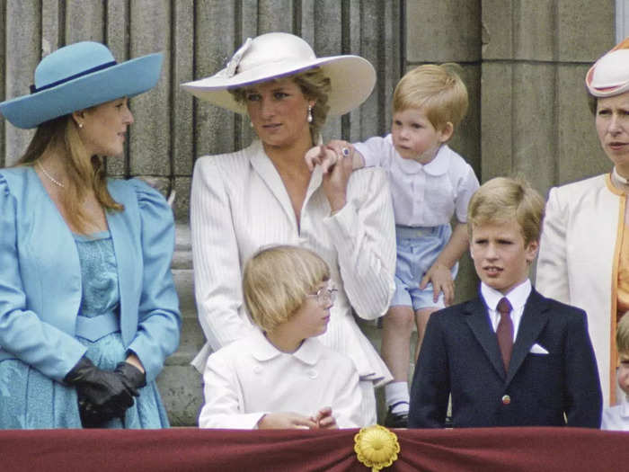 Prince Harry sweetly mimicked his older brother at the 1987 Trooping the Colour.