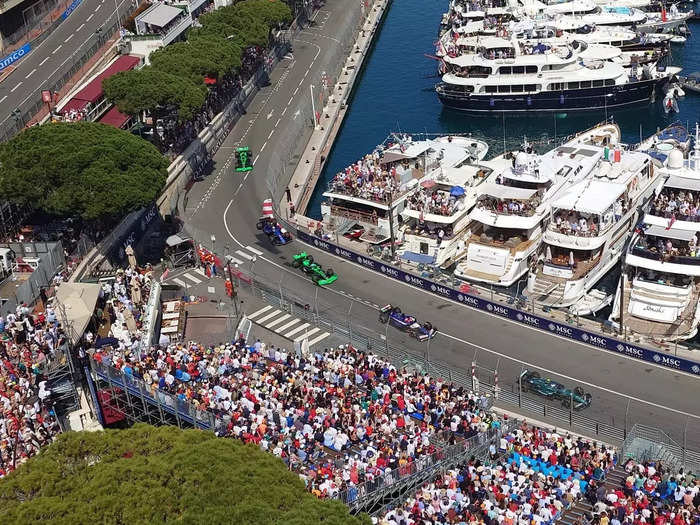 We felt the thrill of the race from our balcony.