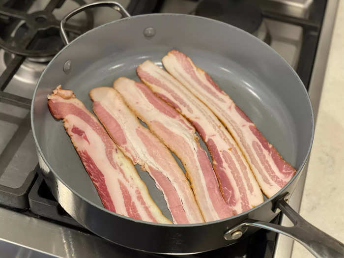 Cooking bacon in a pan was a surprising letdown.