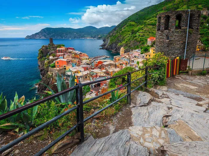 Cinque Terre is the perfect place for hiking and swimming. 