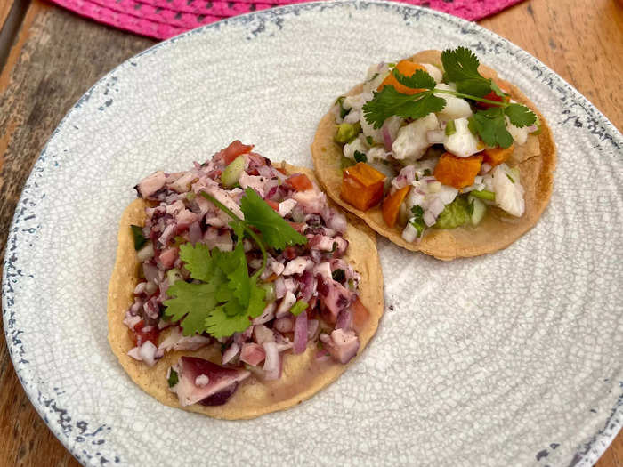 There’s also poolside ceviche.