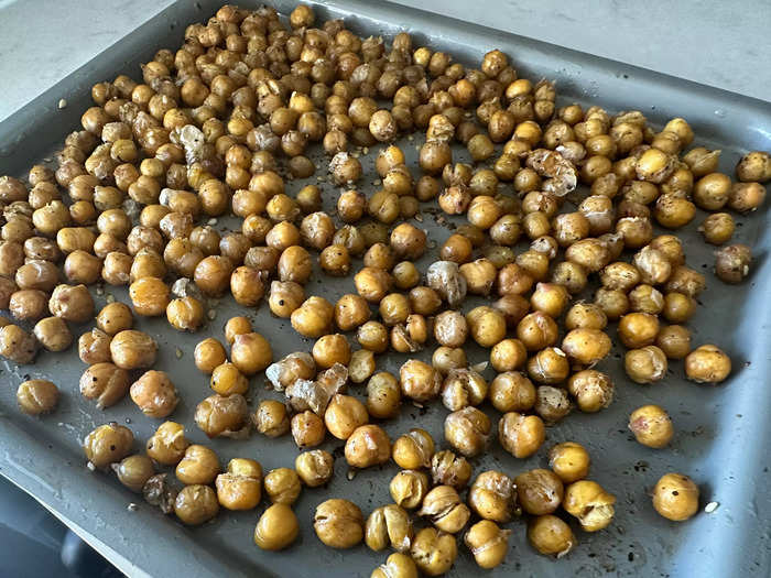 Crispy chickpeas are a great snack.