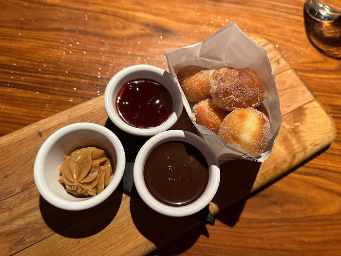 Our elevated doughnut dessert was out of this world.