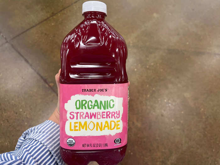 I pair the organic strawberry lemonade with savory meals.