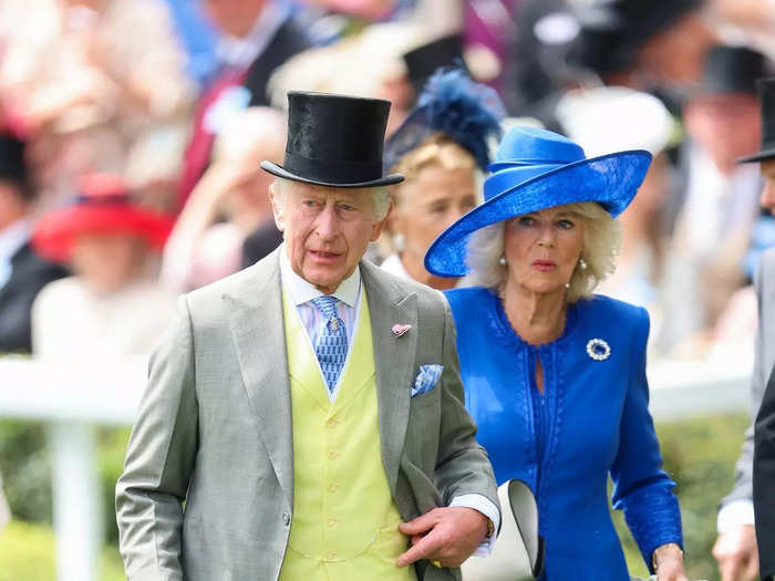 Charles and Camilla set the style standard on day one of Royal Ascot in subtly coordinating formalwear. 