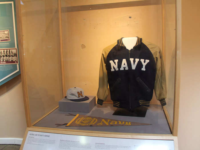 The museum included exhibits about other aspects of life in the Navy, such as its connection to baseball.