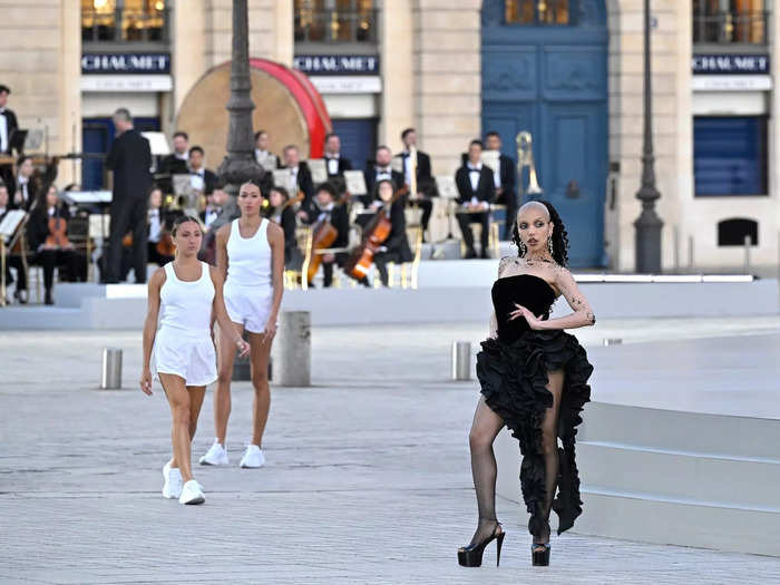 After singing at the 2023 event, FKA Twigs returned to the Vogue World stage in an Alexandre Vauthier dress for the 1920s section of the show.