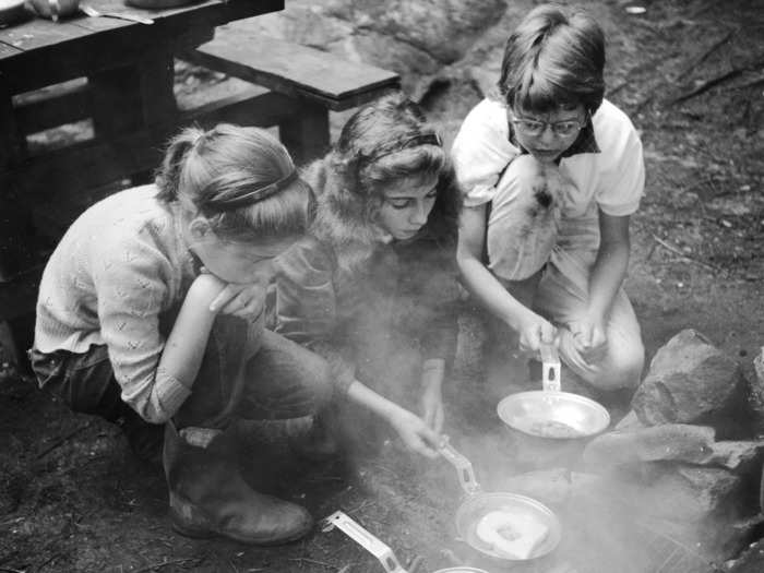 The Girl Scouts were established in 1912, and wilderness survival was also at their core.