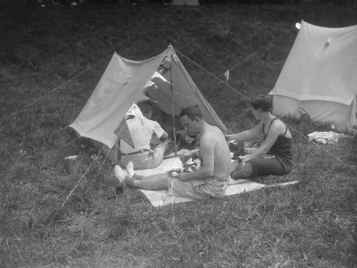 While the basic idea of camping was the same as we now know it — sleeping outdoors — the gear was markedly different.