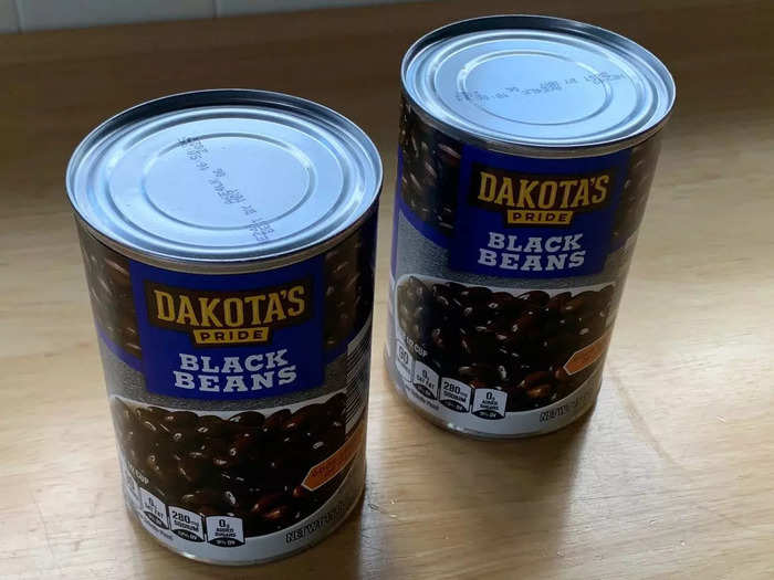 Black beans (two cans): $1.65