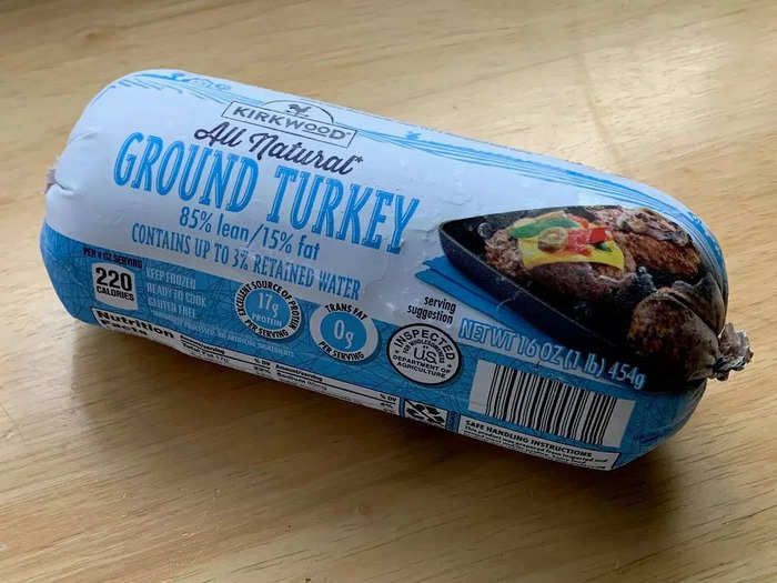 Frozen ground turkey: $2.75